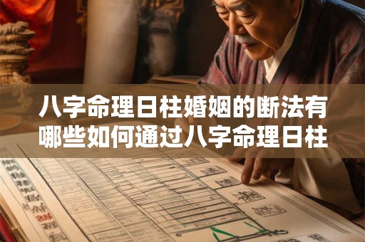 八字命理日柱婚姻的断法有哪些如何通过八字命理日柱判断婚姻状况