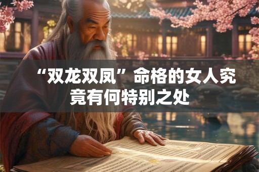 “双龙双凤”命格的女人究竟有何特别之处
