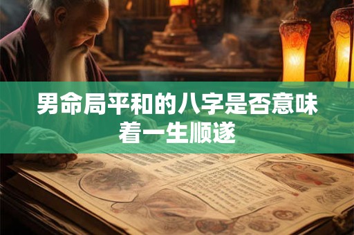 男命局平和的八字是否意味着一生顺遂