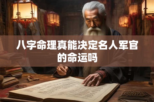 八字命理真能决定名人军官的命运吗