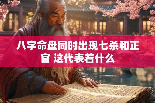 八字命盘同时出现七杀和正官 这代表着什么