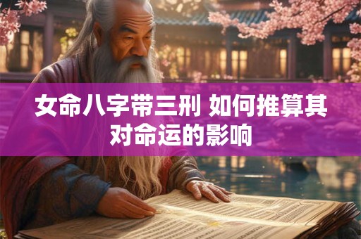 女命八字带三刑 如何推算其对命运的影响