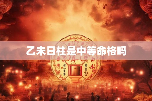 乙未日柱是中等命格吗