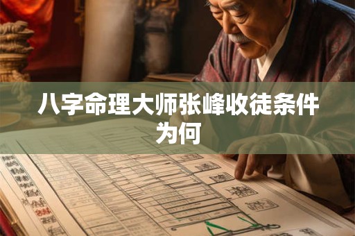 八字命理大师张峰收徒条件为何