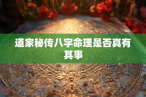 道家秘传八字命理是否真有其事
