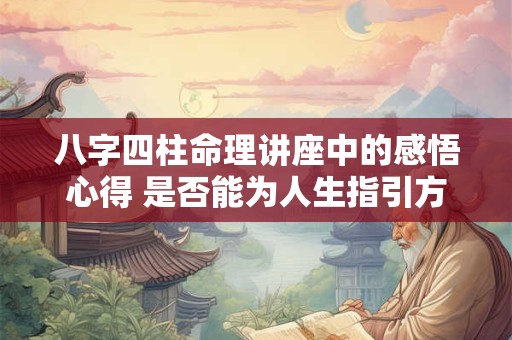 八字四柱命理讲座中的感悟心得 是否能为人生指引方向