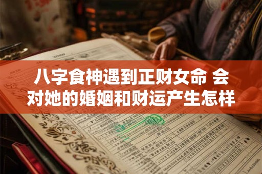 八字食神遇到正财女命 会对她的婚姻和财运产生怎样的影响呢