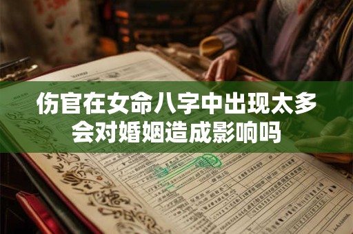 伤官在女命八字中出现太多会对婚姻造成影响吗