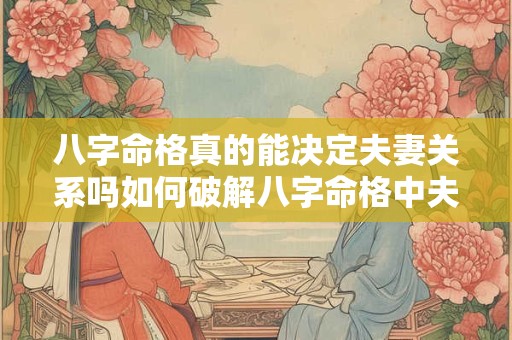 八字命格真的能决定夫妻关系吗如何破解八字命格中夫妻不和离婚的困境