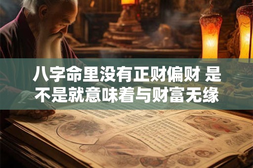 八字命里没有正财偏财 是不是就意味着与财富无缘