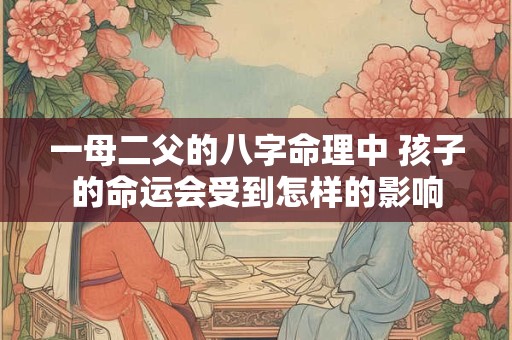 详细阅读:一母二父的八字命理中 孩子的命运会受到怎样的影响 一母二父的八字命理中 孩子的命运会受到怎样的影响