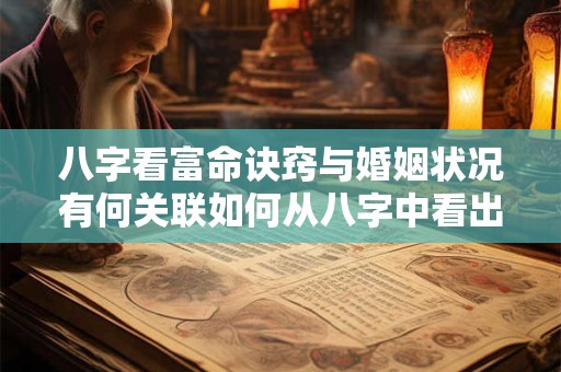 八字看富命诀窍与婚姻状况有何关联如何从八字中看出一个人的婚姻情况