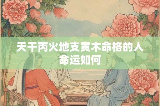 天干丙火地支寅木命格的人命运如何