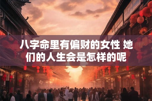 八字命里有偏财的女性 她们的人生会是怎样的呢
