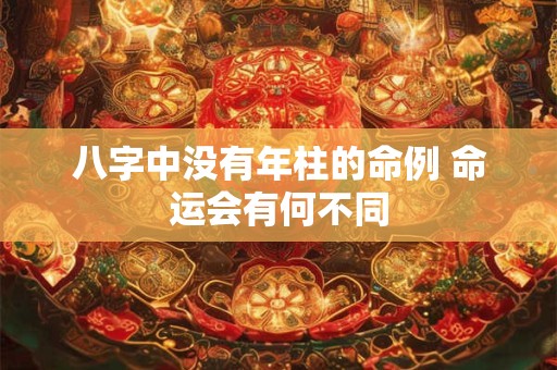 八字中没有年柱的命例 命运会有何不同