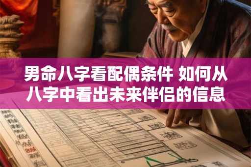 男命八字看配偶条件 如何从八字中看出未来伴侣的信息