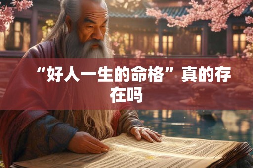 “好人一生的命格”真的存在吗