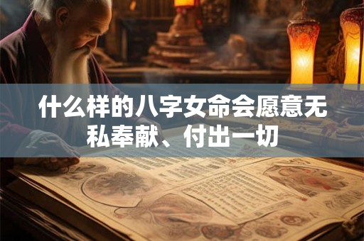 什么样的八字女命会愿意无私奉献、付出一切