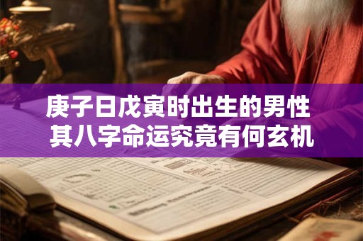 庚子日戊寅时出生的男性 其八字命运究竟有何玄机