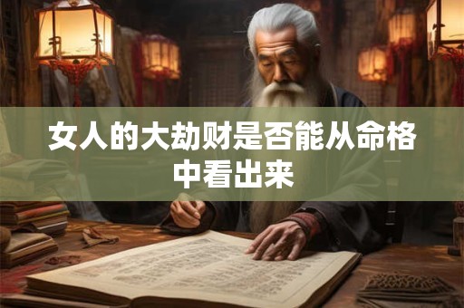 女人的大劫财是否能从命格中看出来