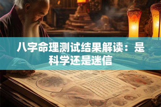 八字命理测试结果解读：是科学还是迷信