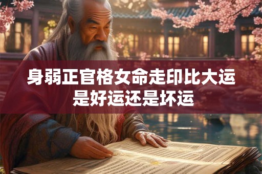 身弱正官格女命走印比大运 是好运还是坏运