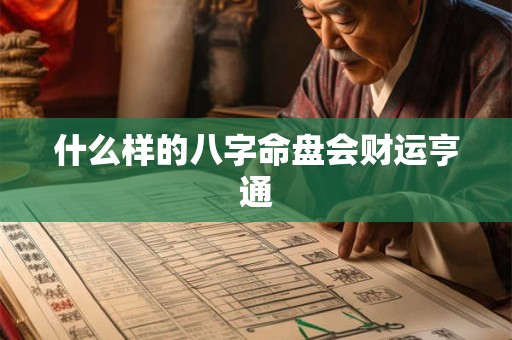 什么样的八字命盘会财运亨通