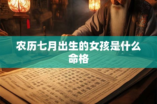 农历七月出生的女孩是什么命格