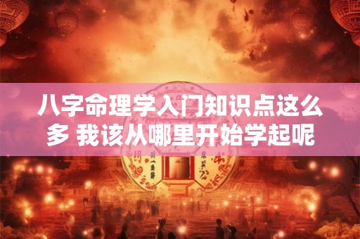 八字命理学入门知识点这么多 我该从哪里开始学起呢