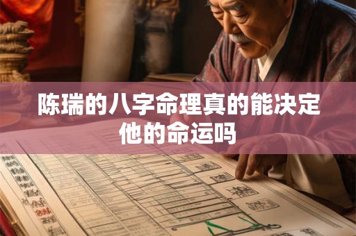 陈瑞的八字命理真的能决定他的命运吗
