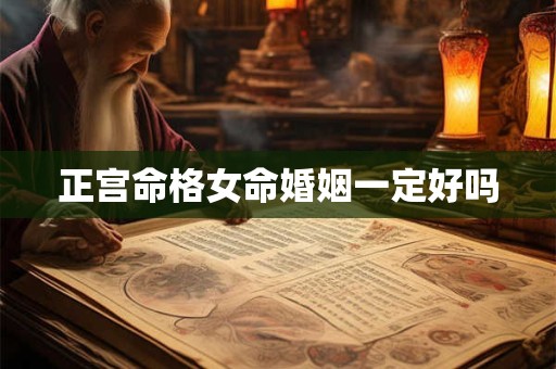 正宫命格女命婚姻一定好吗