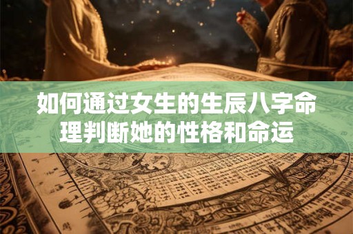 如何通过女生的生辰八字命理判断她的性格和命运