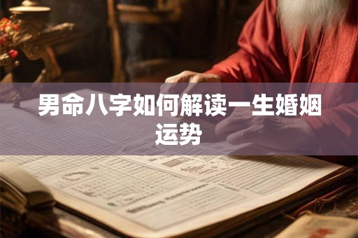 男命八字如何解读一生婚姻运势