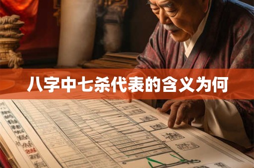 八字中七杀代表的含义为何