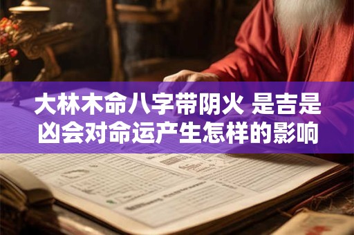 大林木命八字带阴火 是吉是凶会对命运产生怎样的影响