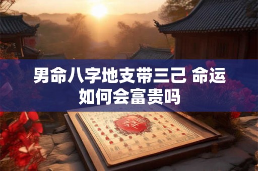 男命八字地支带三己 命运如何会富贵吗