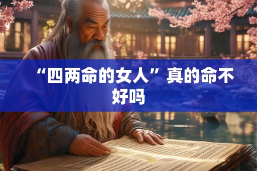 “四两命的女人”真的命不好吗