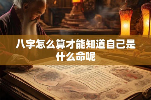 八字怎么算才能知道自己是什么命呢