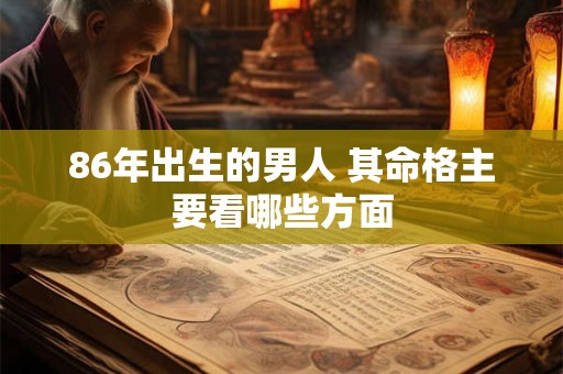 86年出生的男人 其命格主要看哪些方面 86年出生的男人 其命格主要看哪些方面