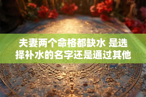 夫妻两个命格都缺水 是选择补水的名字还是通过其他方式改善运势
