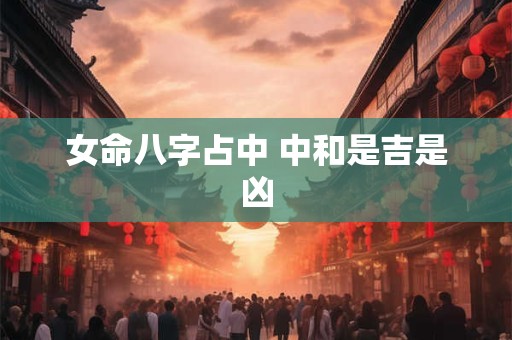 女命八字占中 中和是吉是凶