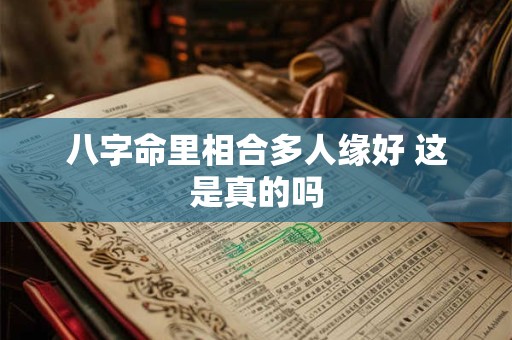 八字命里相合多人缘好 这是真的吗