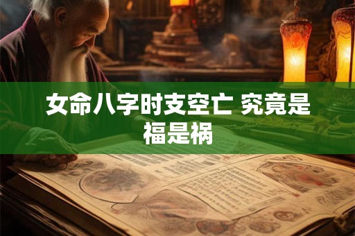女命八字时支空亡 究竟是福是祸