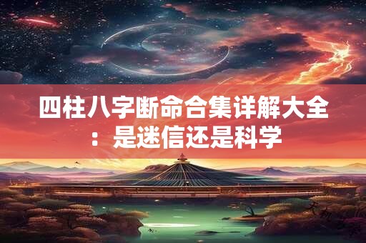 四柱八字断命合集详解大全：是迷信还是科学