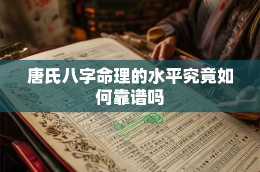 唐氏八字命理的水平究竟如何靠谱吗