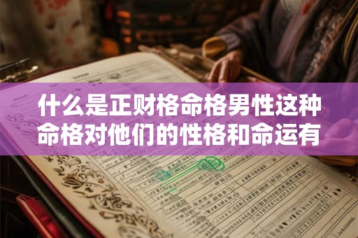 什么是正财格命格男性这种命格对他们的性格和命运有何影响