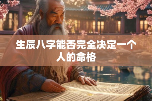 生辰八字能否完全决定一个人的命格