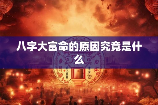 八字大富命的原因究竟是什么