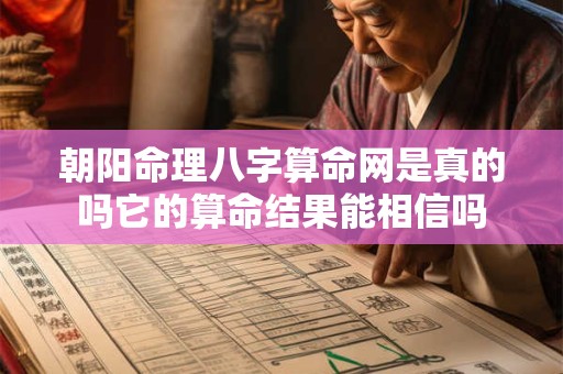 朝阳命理八字算命网是真的吗它的算命结果能相信吗