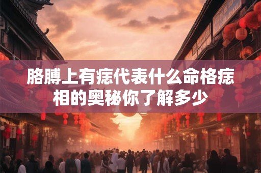 胳膊上有痣代表什么命格痣相的奥秘你了解多少